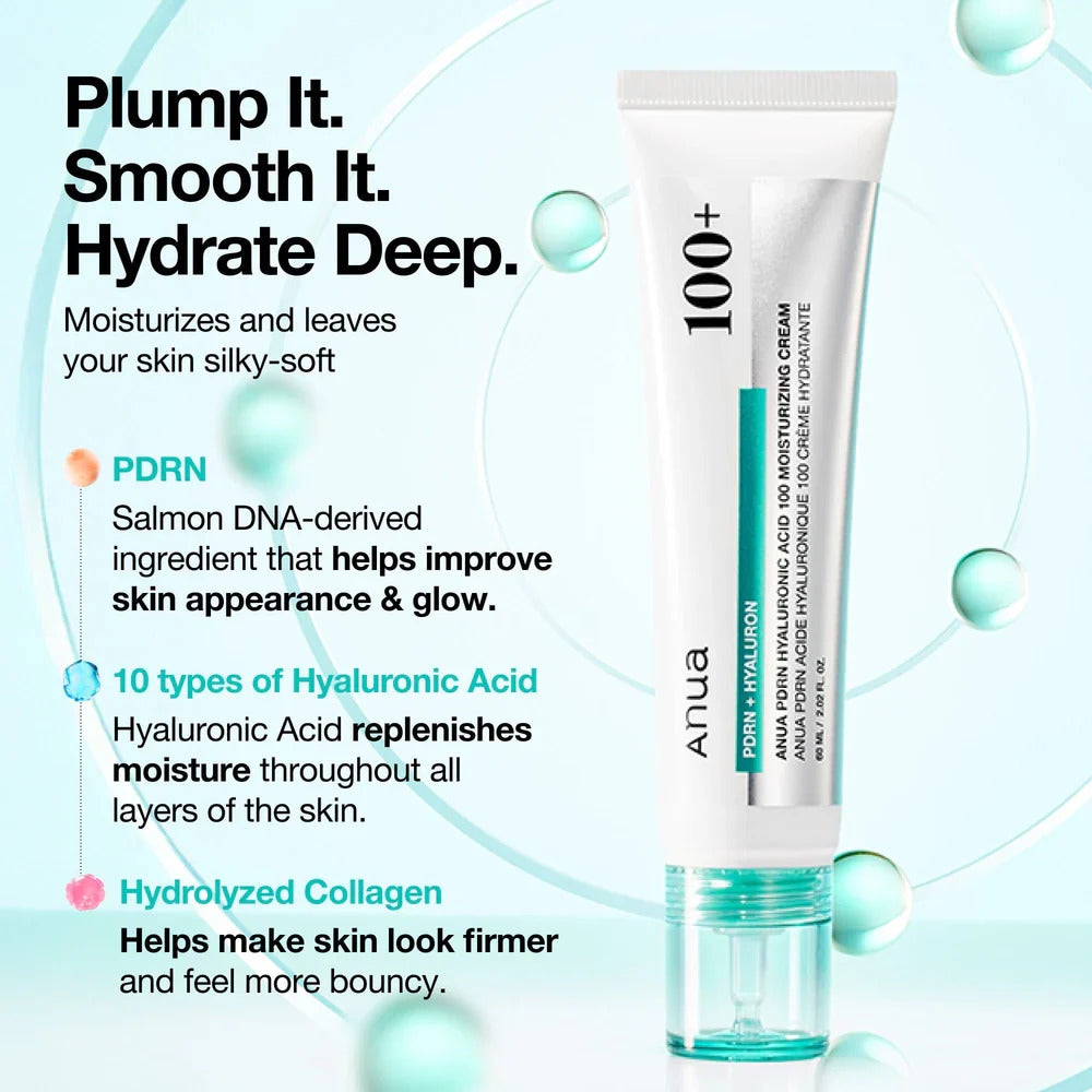 Anua PDRN Hyaluronic Acid 100 Moisturizing Cream - 60ml - gallery image 3
