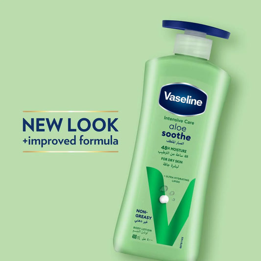Vaseline Intensive Care Aloe Soothe Body Lotion – 48H Moisture – For Dry Skin – 400ml