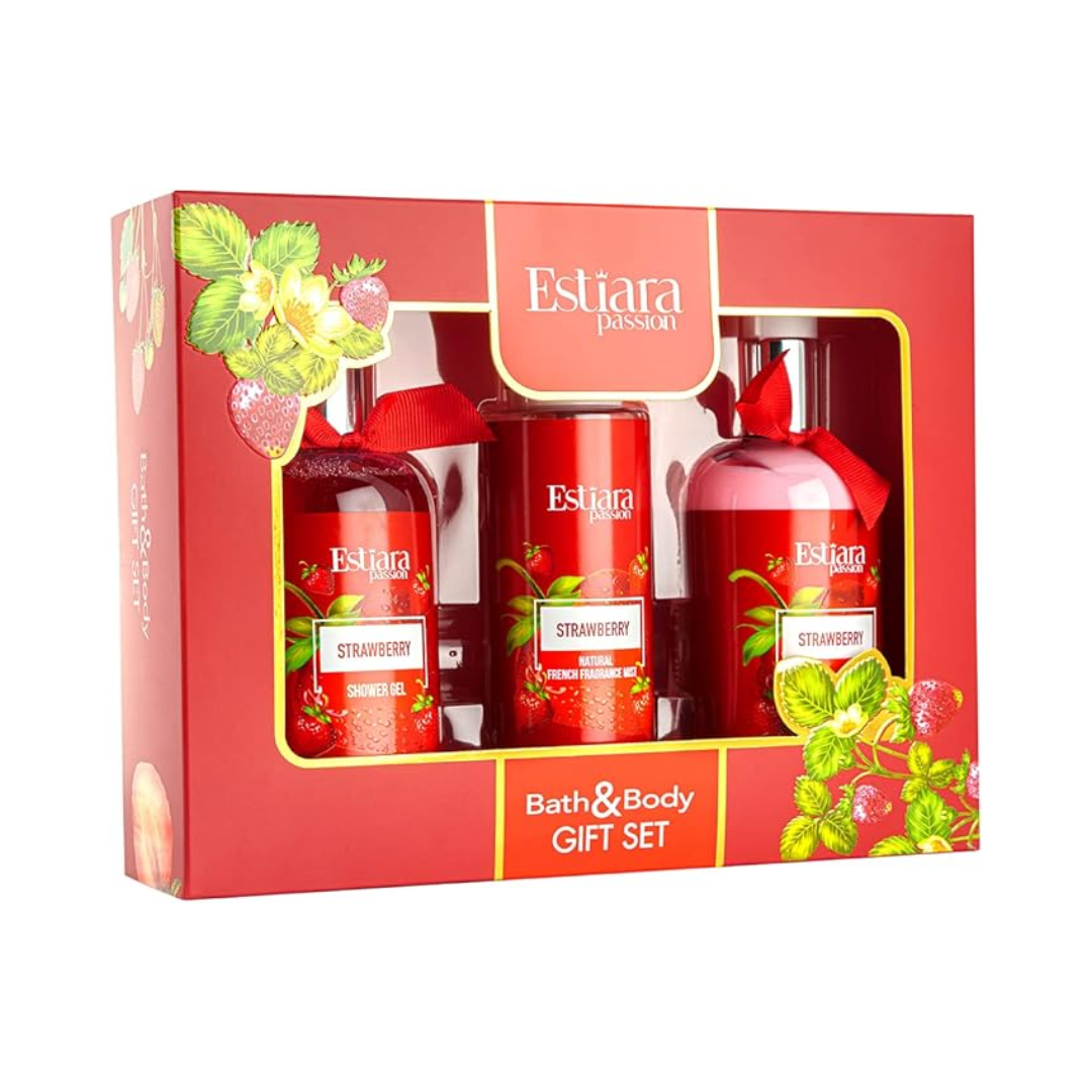 Estiara Passion Strawberry Bath & Body Gift Set