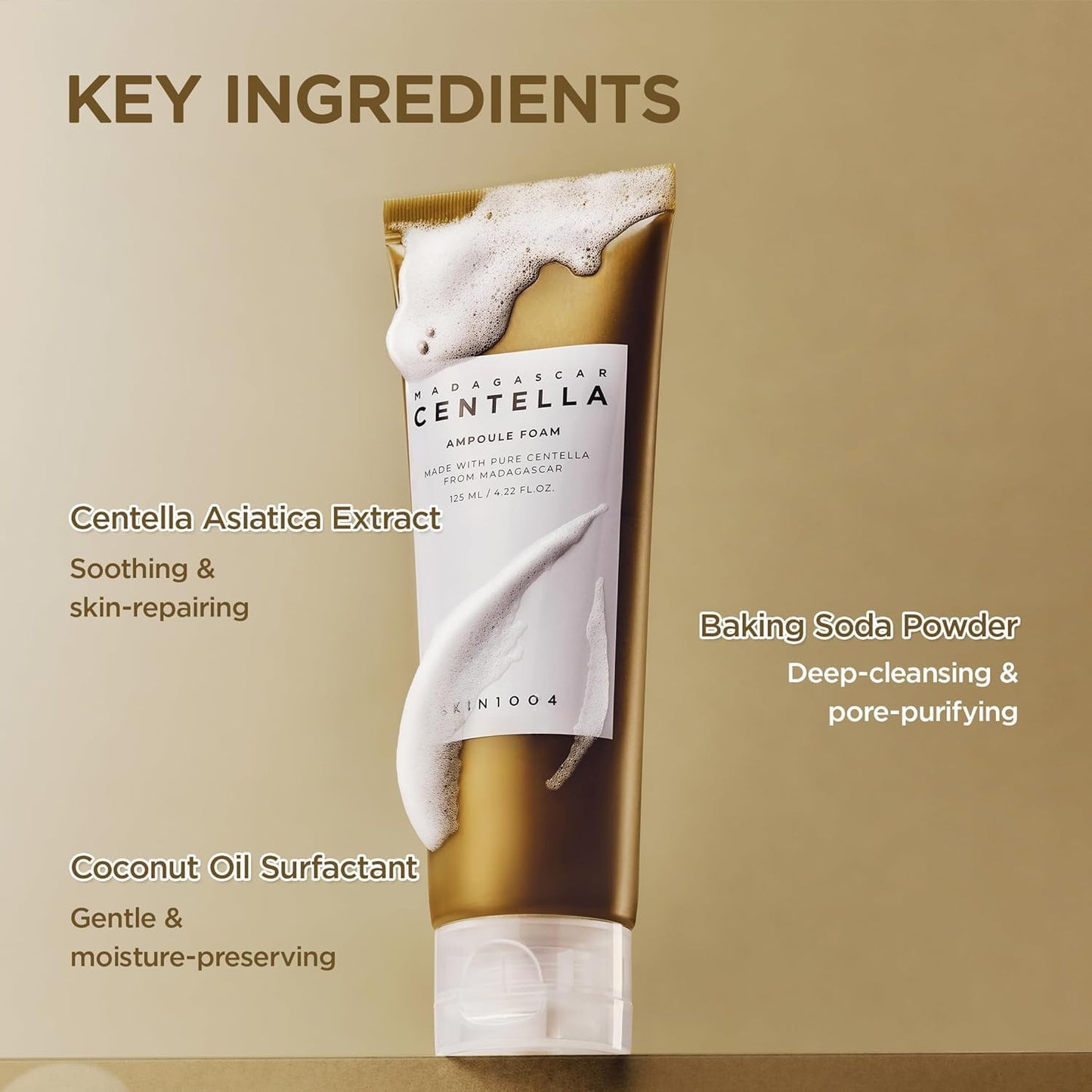 SKIN1004 Centella Ampoule Foam - Key Ingredients Centella Baking Soda Coconut Oil