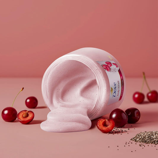 Dove USA Imported Body Polish (425g) – Crushed Cherries & Chia Milk – Deep Nourishment