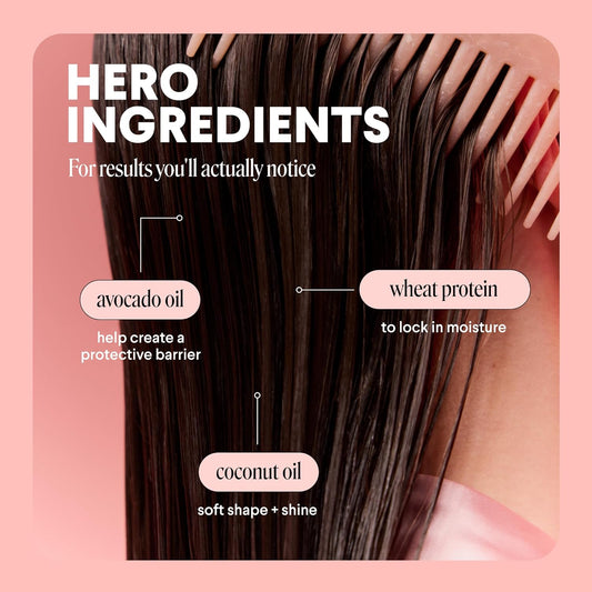 MONDAY Haircare Smooth Shampoo – with Wheat Protein – For Curly & Frizzy Hair – 12 fl oz (354ml)