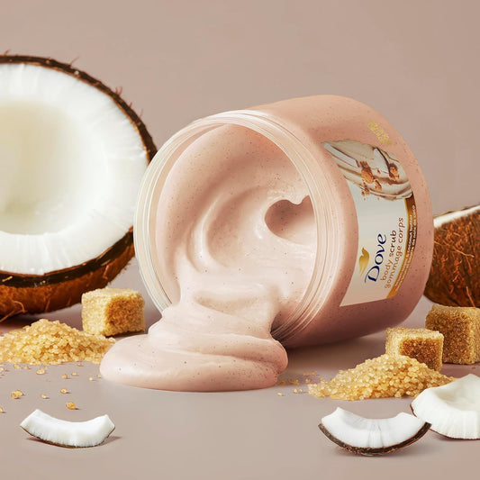 Dove Exfoliating Body Scrub – Brown Sugar & Coconut Butter – Deep Nourishment – 15 oz (425g)