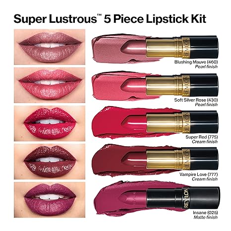 Revlon Super Lustrous Lipstick Set Pack of 5
