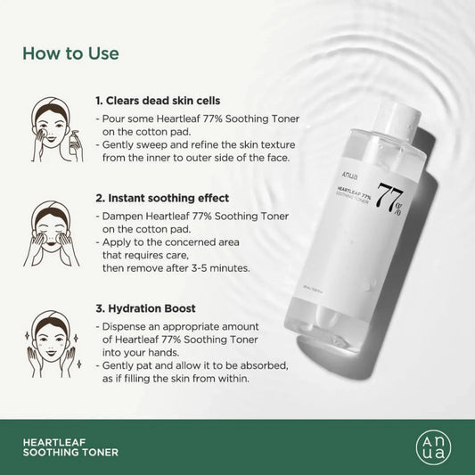 Anua Heartleaf 77 Soothing Toner - 40ml / 250ml - gallery image 1