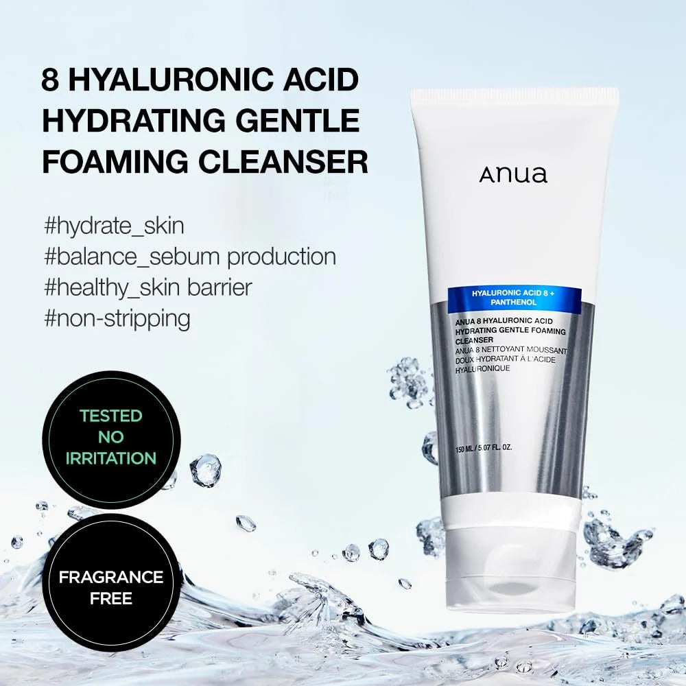 Anua 8 Hyaluronic Acid Hydrating Gentle Foaming Cleanser - 150ml - gallery image 1