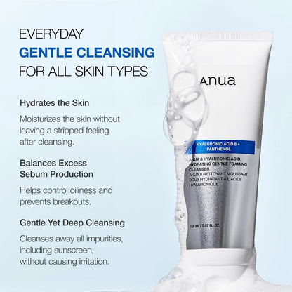 Anua 8 Hyaluronic Acid Hydrating Gentle Foaming Cleanser - 150ml - gallery image 2