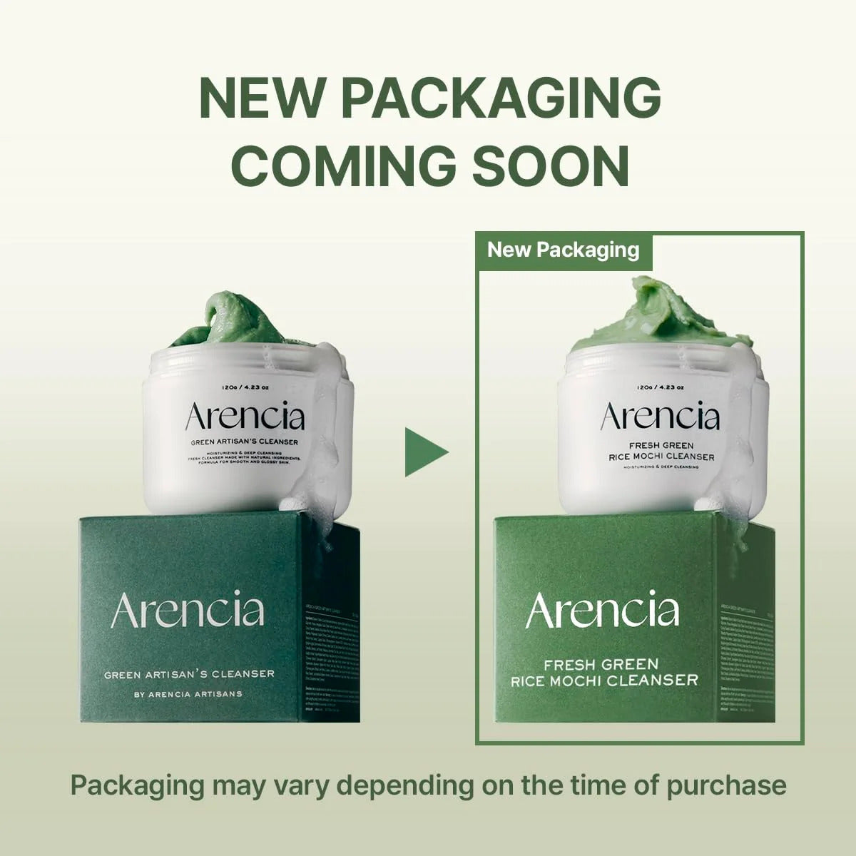 Arencia Fresh Green Rice Mochi Cleanser - 120g - gallery image 2