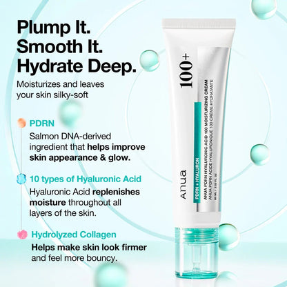 Anua PDRN Hyaluronic Acid 100 Moisturizing Cream - 60ml - gallery image 3