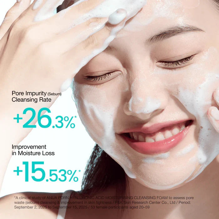 Anua PDRN Hyaluronic Acid Moisturizing Cleansing Foam - 150ml - gallery image 3