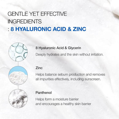 Anua 8 Hyaluronic Acid Hydrating Gentle Foaming Cleanser - 150ml - gallery image 3