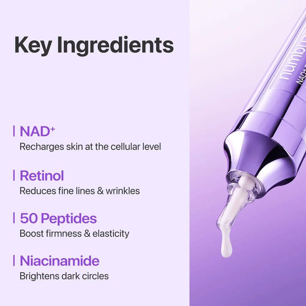 numbuzin No.9 NAD+ Retinol Volumetox Eye Cream - 10ml - gallery image 1