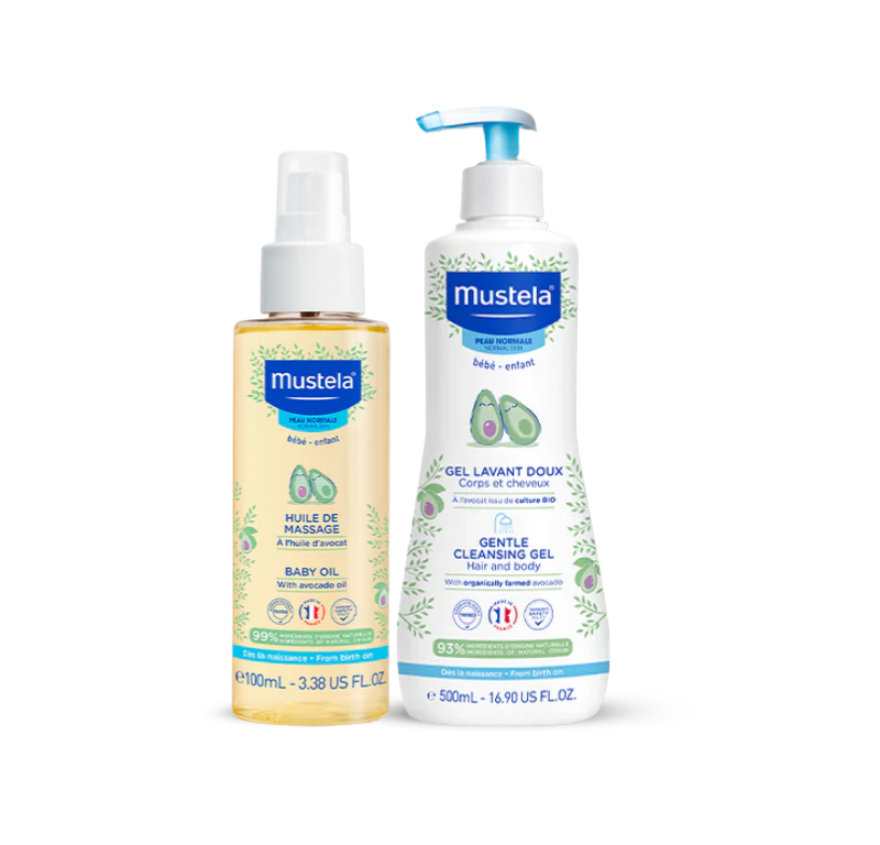 Mustela Baby Bath & Massage Duo