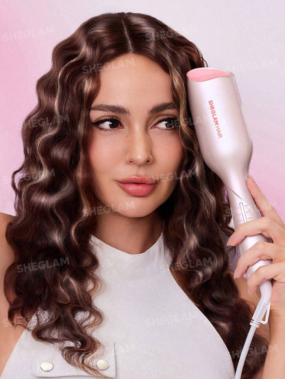 SHEGLAM Cupid's Charm Beach Babe Hair Waver - 25mm (UK Plug) | Deep Wave Crimper