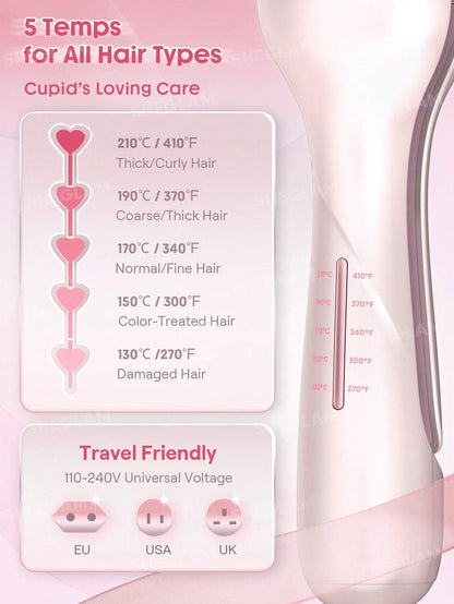 SHEGLAM Cupid's Charm Beach Babe Hair Waver - 25mm (UK Plug) | Deep Wave Crimper