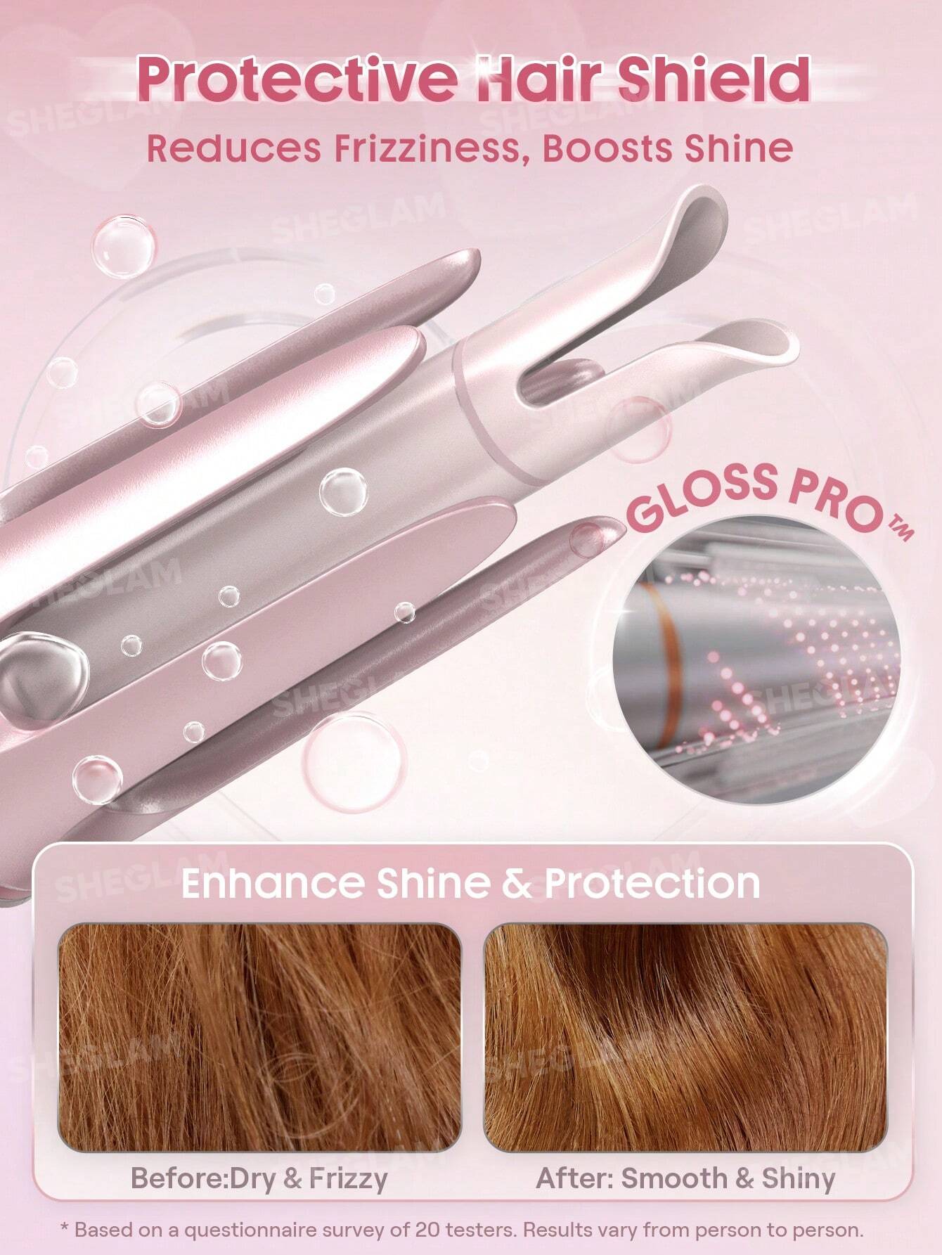 SHEGLAM Haircare Cupid's Charm One-Touch Instant Automatic Curler (32mm) - Baby Pink