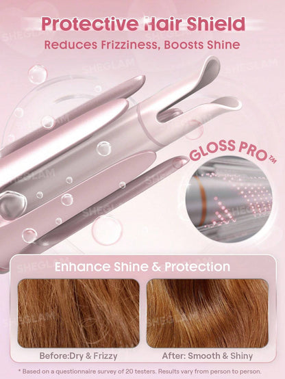 SHEGLAM Haircare Cupid's Charm One-Touch Instant Automatic Curler (32mm) - Baby Pink