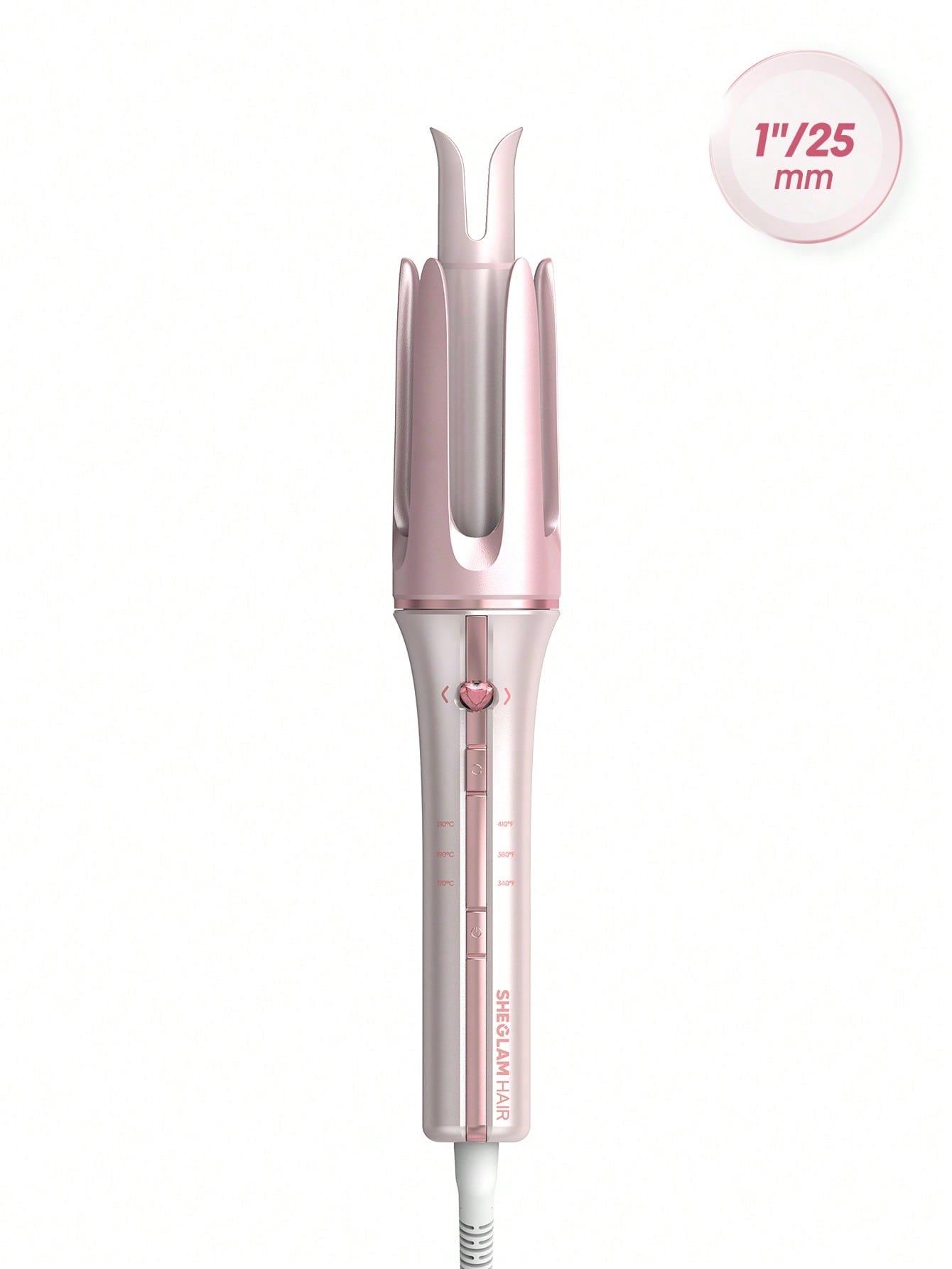 SHEGLAM Haircare Cupid's Charm One-Touch Instant Automatic Curler (25mm) - Baby Pink