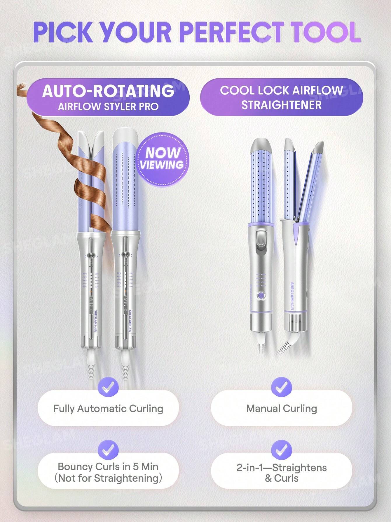 SHEGLAM Airflow Styler Pro vs Cool Lock Straightener – pick your perfect hair styling tool