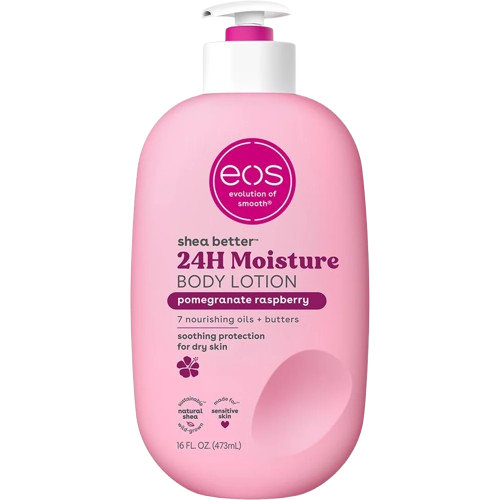 Eos Shea Better 24H Moisture Body Lotion – Pomegranate Raspberry – For Dry & Sensitive Skin – 16 fl oz (473ml)