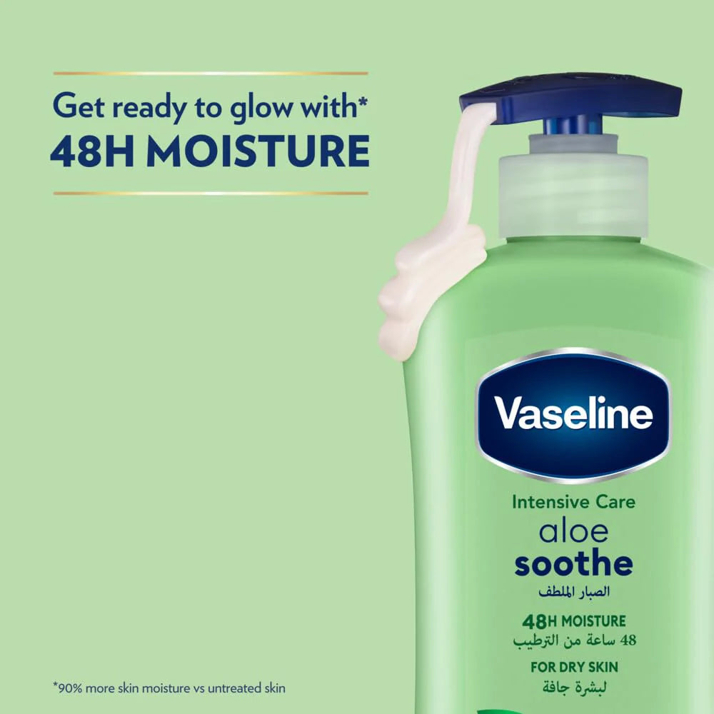 Vaseline Intensive Care Aloe Soothe Body Lotion – 48H Moisture – For Dry Skin – 400ml