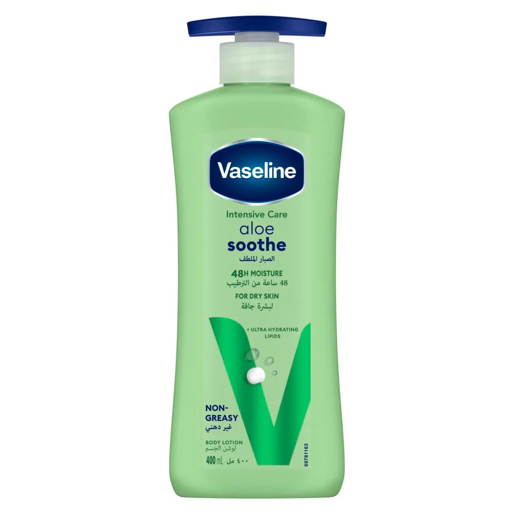 Vaseline Intensive Care Aloe Soothe Body Lotion – 48H Moisture – For Dry Skin – 400ml