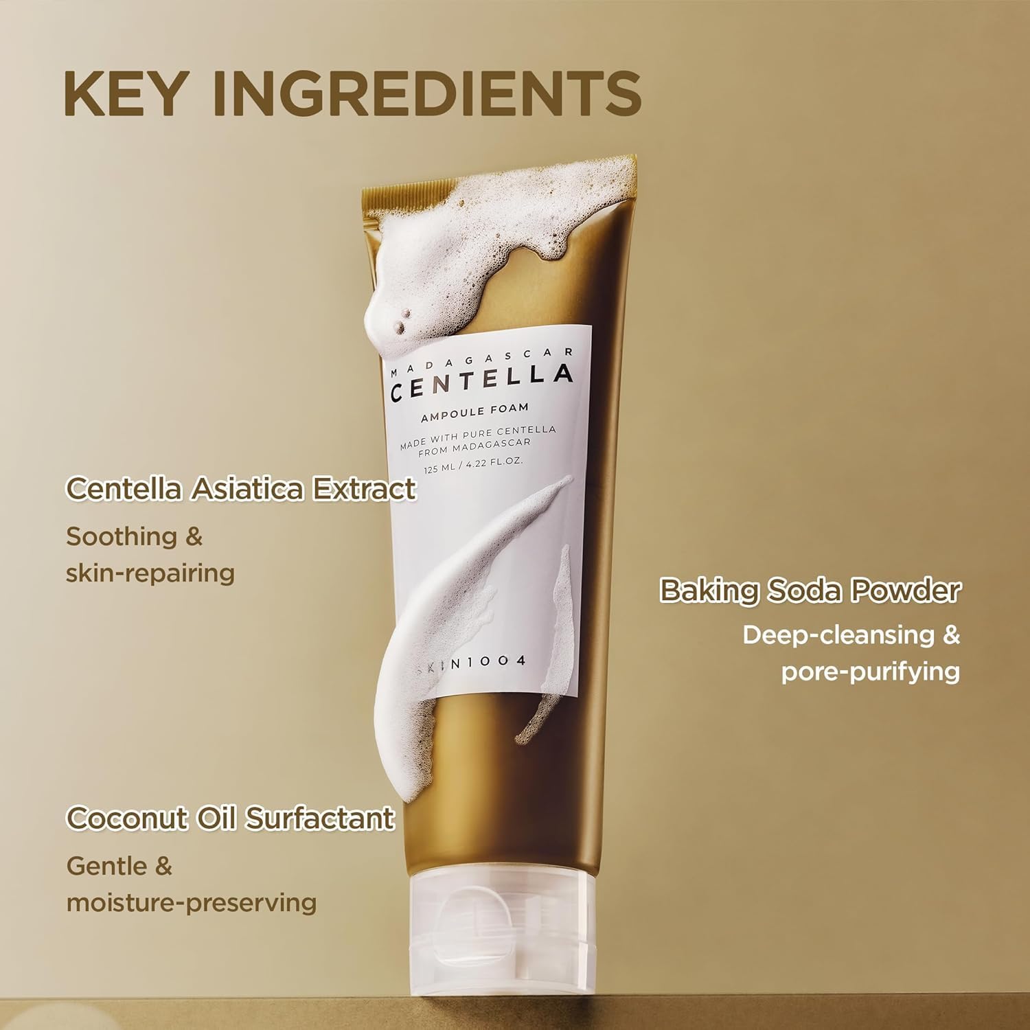 SKIN1004 Centella Ampoule Foam - Key Ingredients Centella Baking Soda Coconut Oil