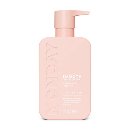 MONDAY Haircare Smooth Conditioner – with Wheat Protein – For Curly & Frizzy Hair – 12 fl oz (354ml)