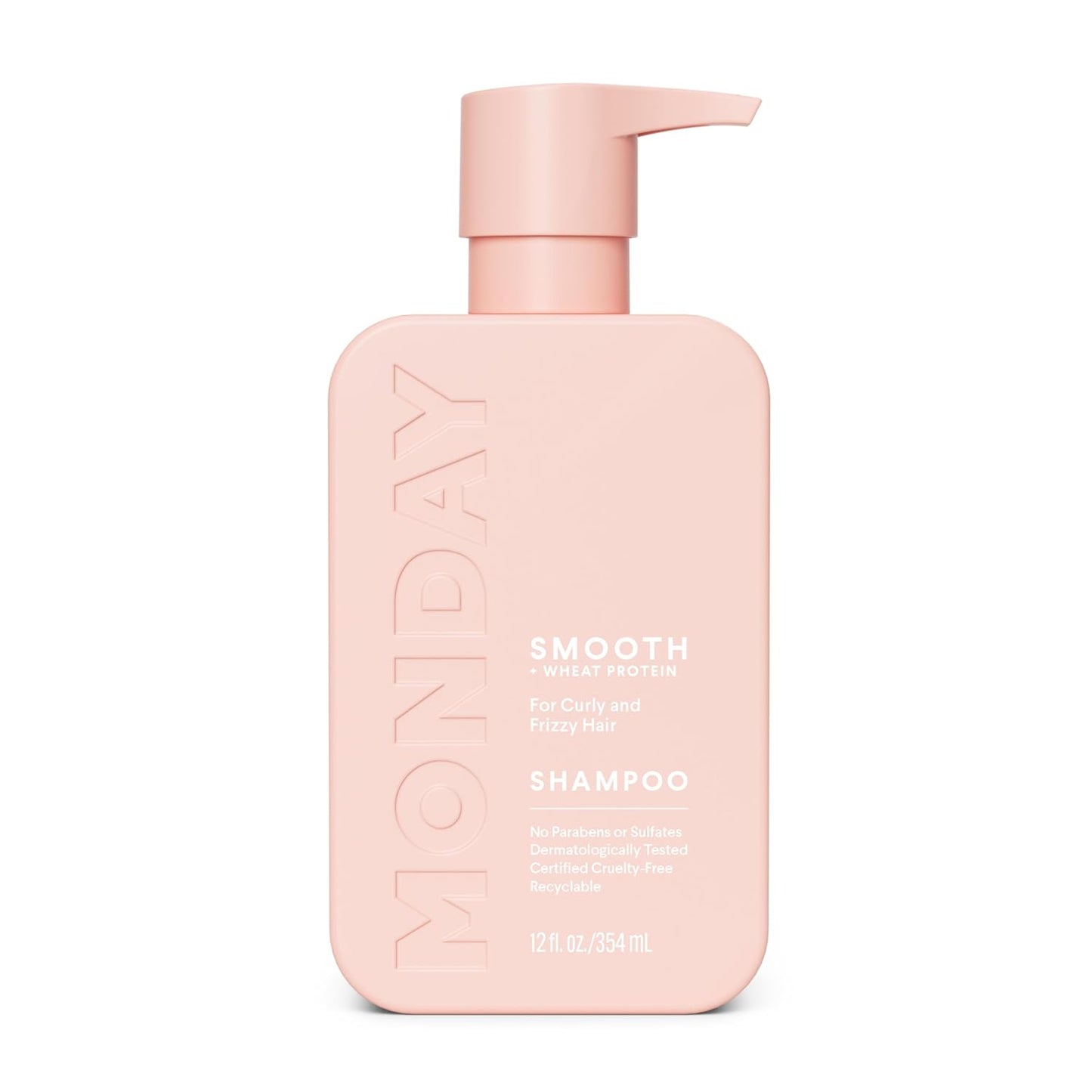 MONDAY Haircare Smooth Shampoo – with Wheat Protein – For Curly & Frizzy Hair – 12 fl oz (354ml)