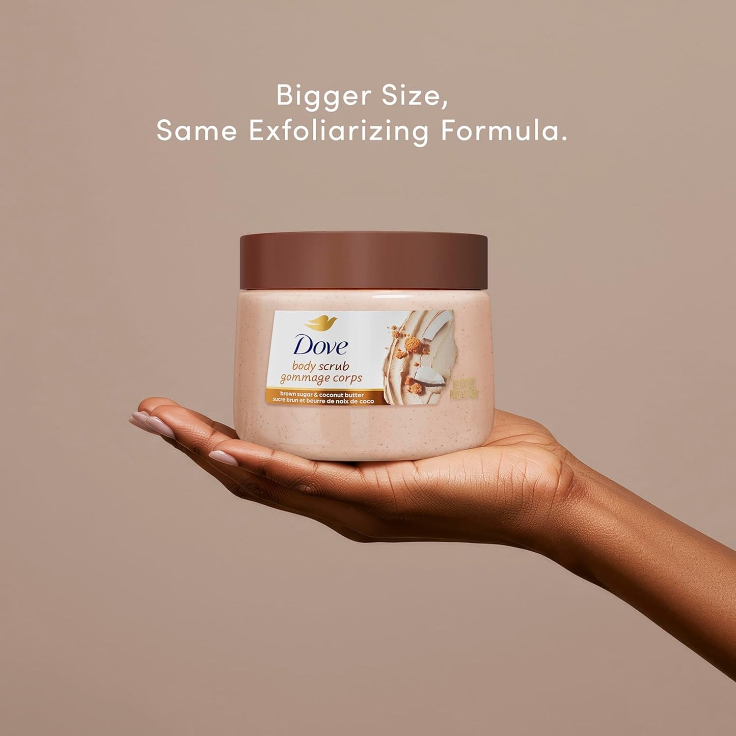 Dove Exfoliating Body Scrub – Brown Sugar & Coconut Butter – Deep Nourishment – 15 oz (425g)