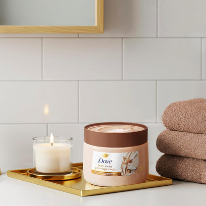 Dove Exfoliating Body Scrub – Brown Sugar & Coconut Butter – Deep Nourishment – 15 oz (425g)