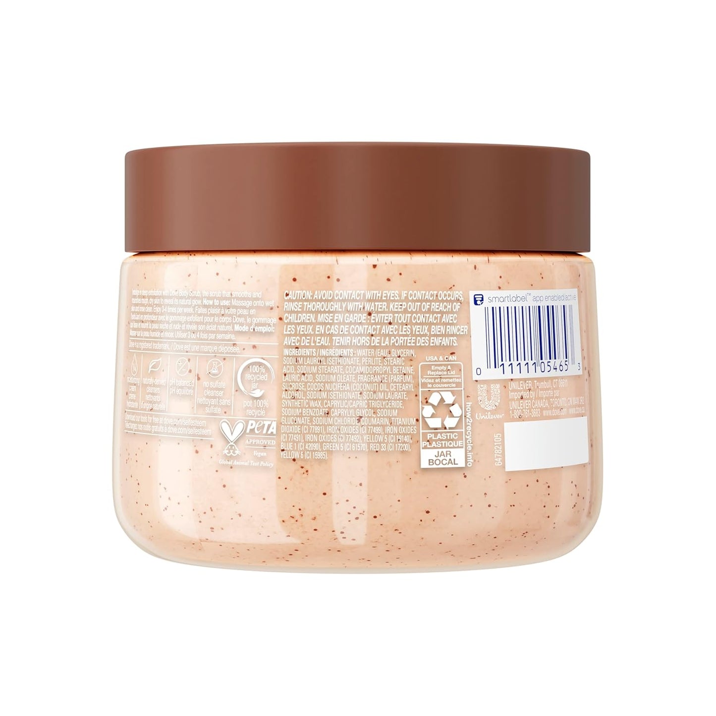 Dove Exfoliating Body Scrub – Brown Sugar & Coconut Butter – Deep Nourishment – 15 oz (425g)