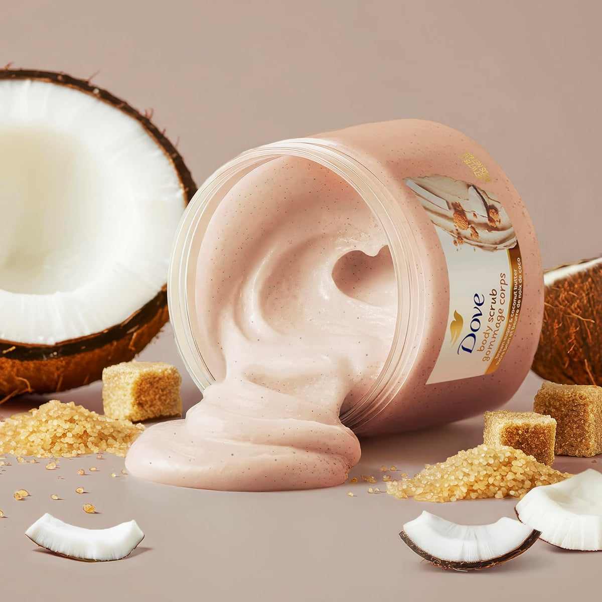 Dove Exfoliating Body Scrub – Brown Sugar & Coconut Butter – Deep Nourishment – 15 oz (425g)