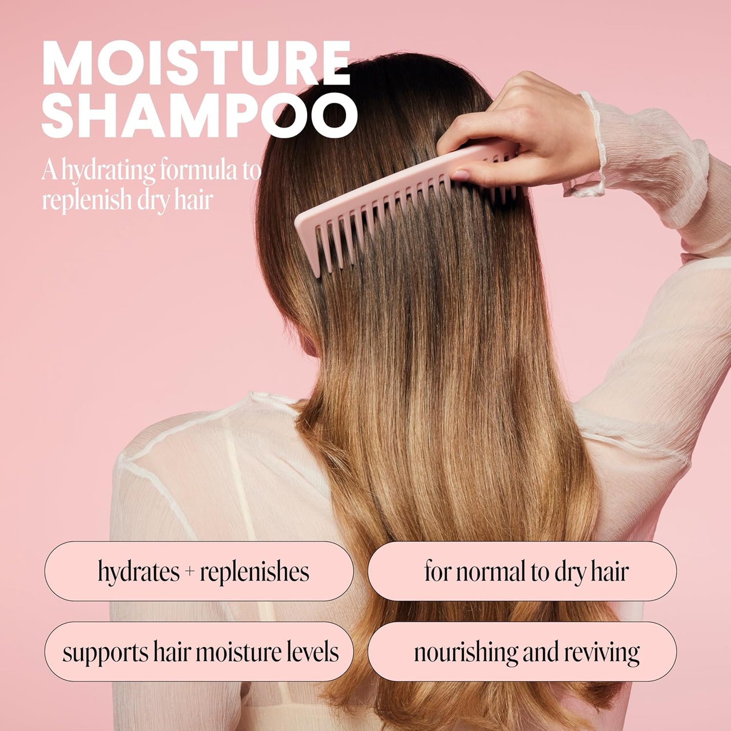 MONDAY Haircare Moisture Shampoo – with Hyaluronic Acid – For Dry & Dull Hair – 12 fl oz (354ml)