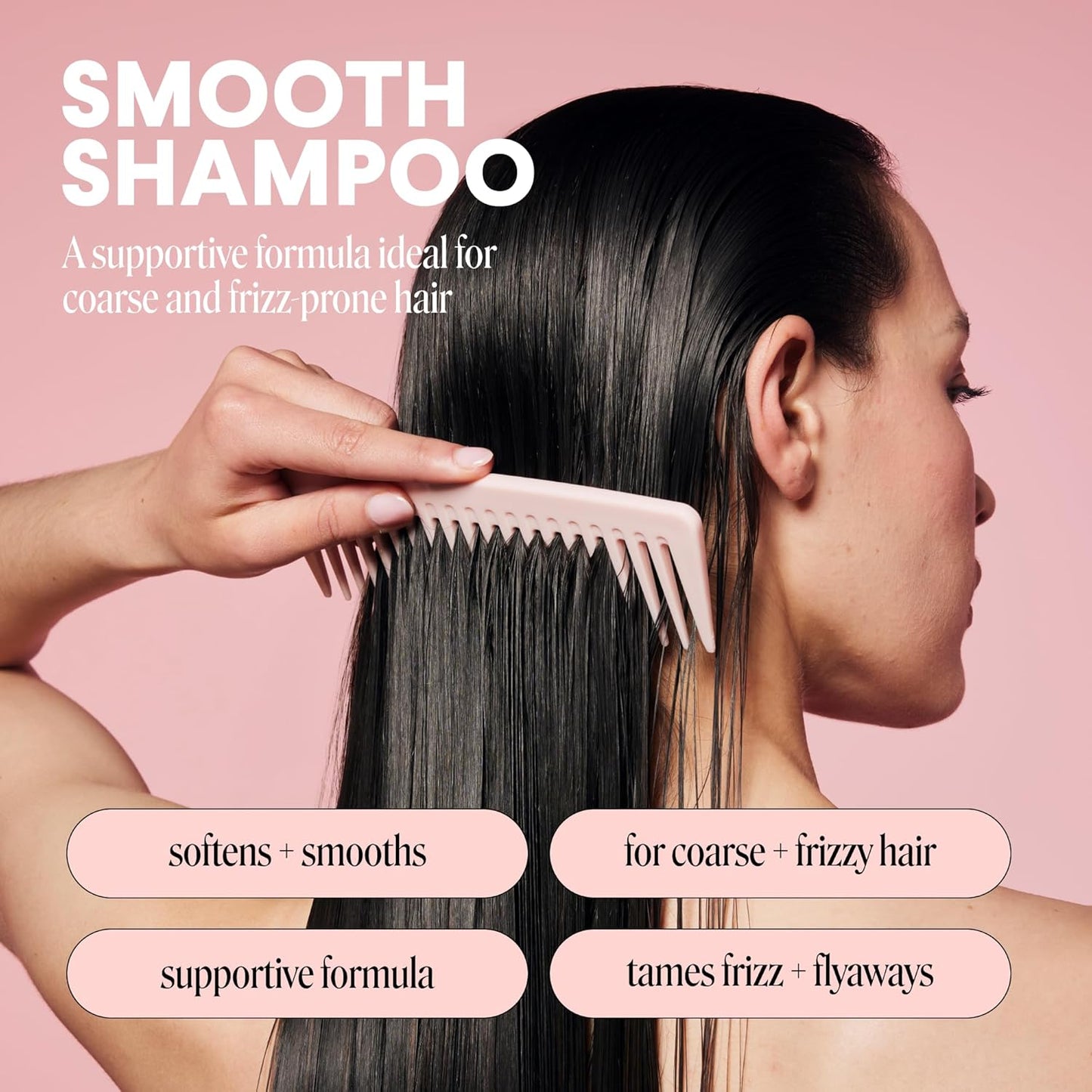 MONDAY Haircare Smooth Shampoo – with Wheat Protein – For Curly & Frizzy Hair – 12 fl oz (354ml)