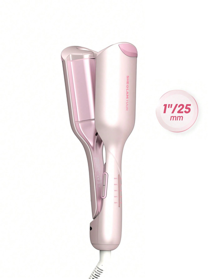 SHEGLAM Cupid's Charm Beach Babe Hair Waver - 25mm (UK Plug) | Deep Wave Crimper