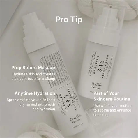Dr. Althea 345 Relief Cream Mist - Pro Tips Makeup Prep Anytime Hydration Skincare Routine