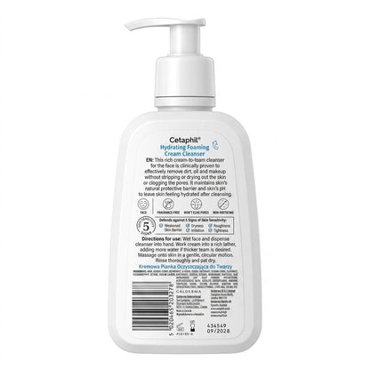 Cetaphil Hydrating Foaming Cream Cleanser 238ml – 100% Original Imported