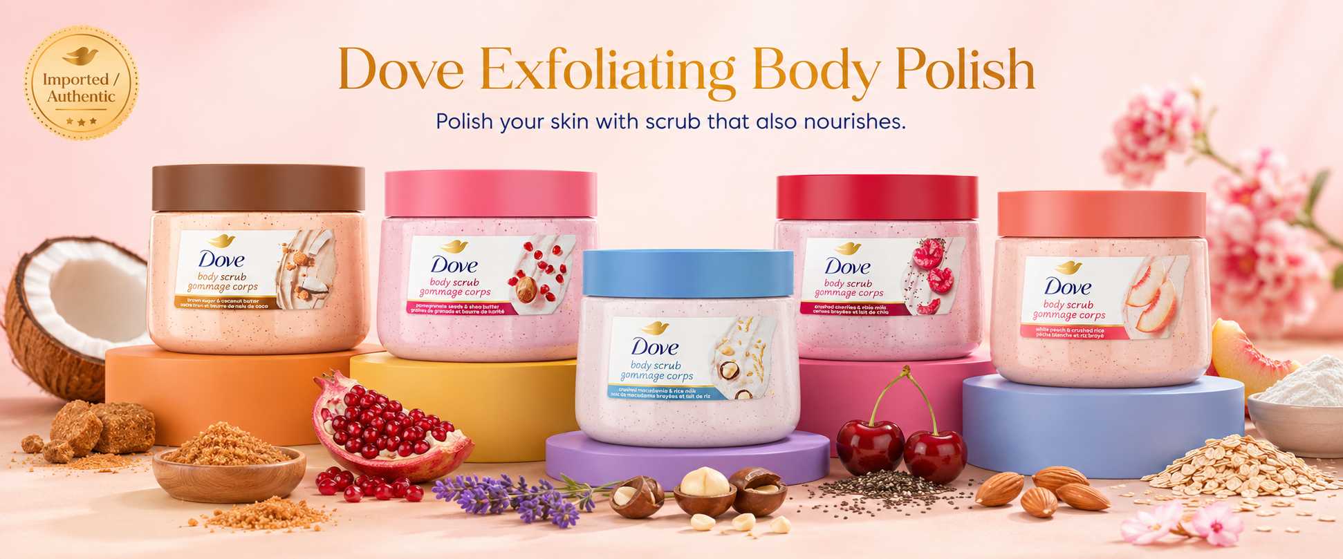 Dove Body Scrub – Gentle Exfoliating Skin Care | Glow Up Chalet