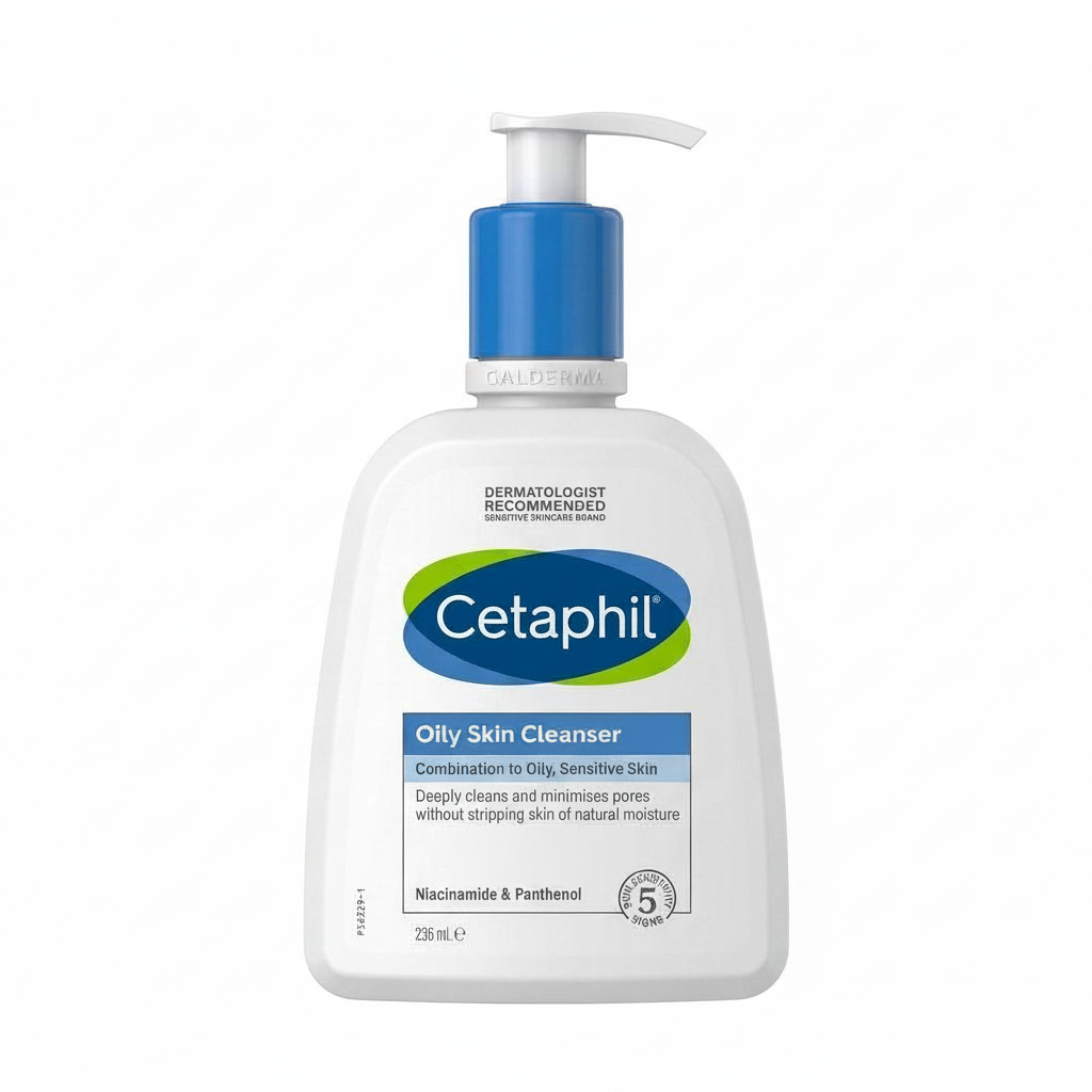 Cetaphil Oily Skin Cleanser 236ml on pure white background – main product image