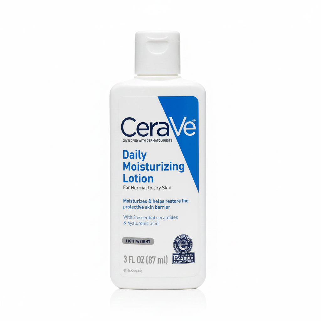 CeraVe Daily Moisturizing Lotion 87ml on pure white background – main product image